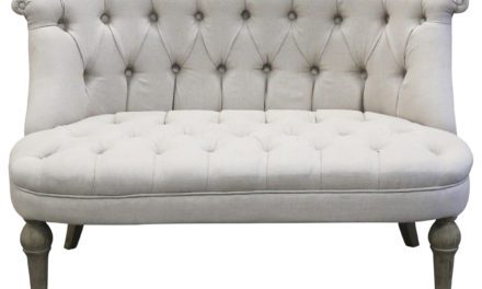 CHIC ANTIQUE Fransk Sofa i hørstof 2 pers.