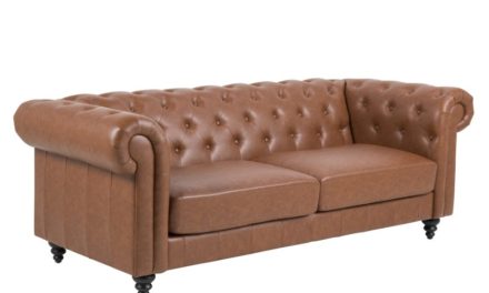 Charlietown retro sofa, 3 pers. – cognac læderlook