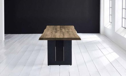Concept 4 You Plankebord – Barkkant Eg med Steven ben, m. udtræk 6 cm 200 x 100 cm 04 = desert