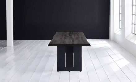 Concept 4 You Plankebord – Barkkant Eg med Steven ben, m. udtræk 6 cm 260 x 100 cm 07 = mocca black