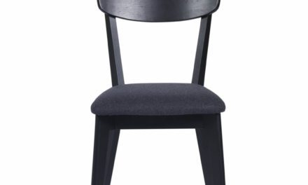 Kelly spisebordsstol – sort eg/mørkegråt stof