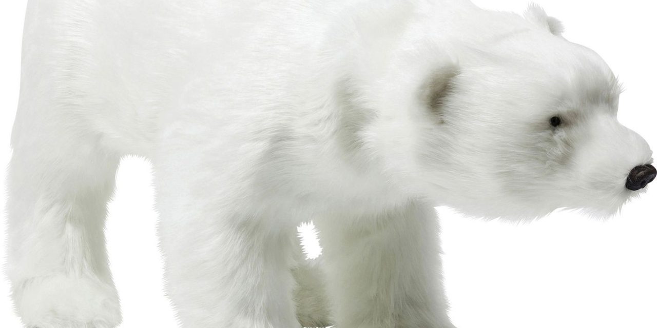 Kare Design dekorationsfigur moving sound baby polar bear i flot sten og polyester