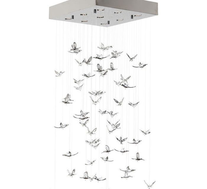 Loftslampe Flying Birds Krom