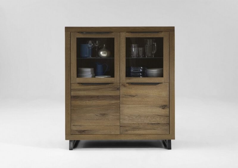 BODAHL Manhattan highboard – Desert eg, m. 4 låger