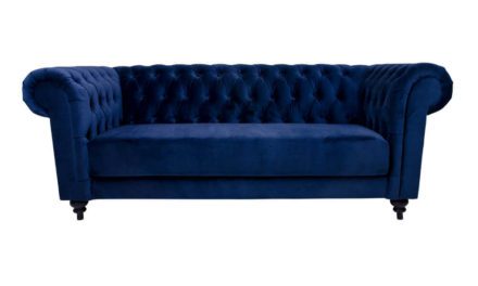 HOUSE NORDIC Chester 3 personers sofa i mørkeblå velour