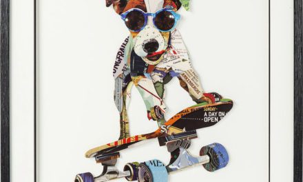 KARE DESIGN Billede, Frame Art Skater Dog 65 x 65 cm