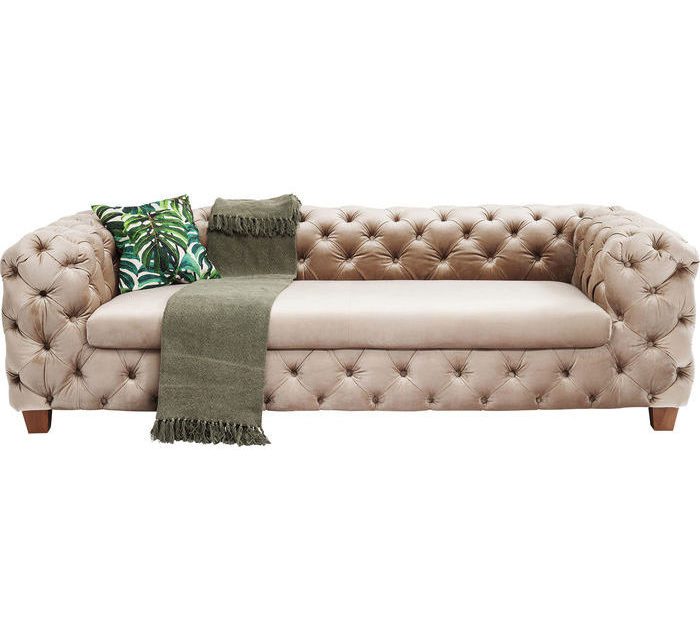 KARE DESIGN Sofa, My Desire Velvet Ecru 3-personers