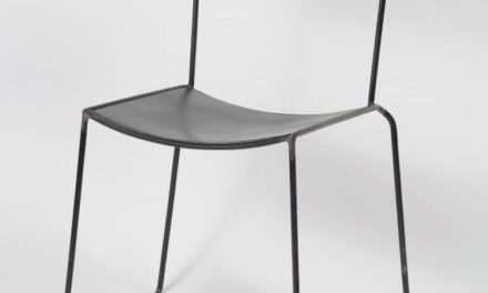 FURBO Spisebordsstol, industriel design, sort stål