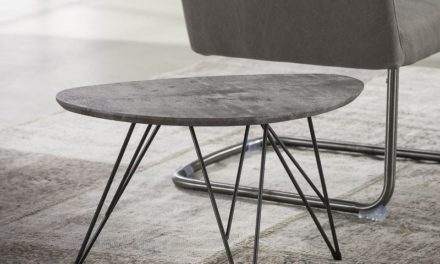 FURBO Sofabord nyreformet, beton look, 40 x 60 cm