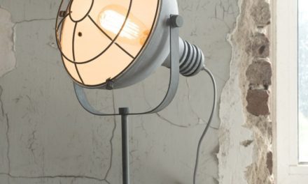 FURBO Bordlampe, beton farvet metal