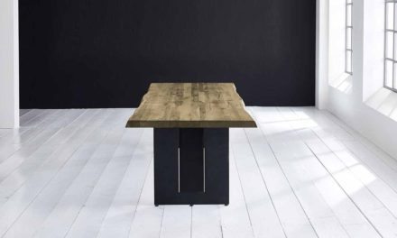 Concept 4 You Plankebord – Barkkant Eg med Steven ben, m. udtræk 6 cm 220 x 110 cm 05 = sand