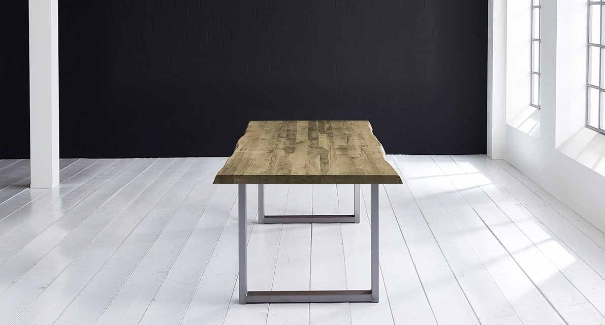 Concept 4 You Plankebord – Barkkant Eg med Manhattan ben, m. udtræk 6 cm 280 x 110 cm 04 = desert