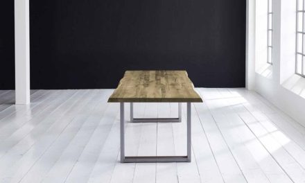 Concept 4 You Plankebord – Barkkant Eg med Manhattan ben, m. udtræk 6 cm 300 x 110 cm. 04 = desert