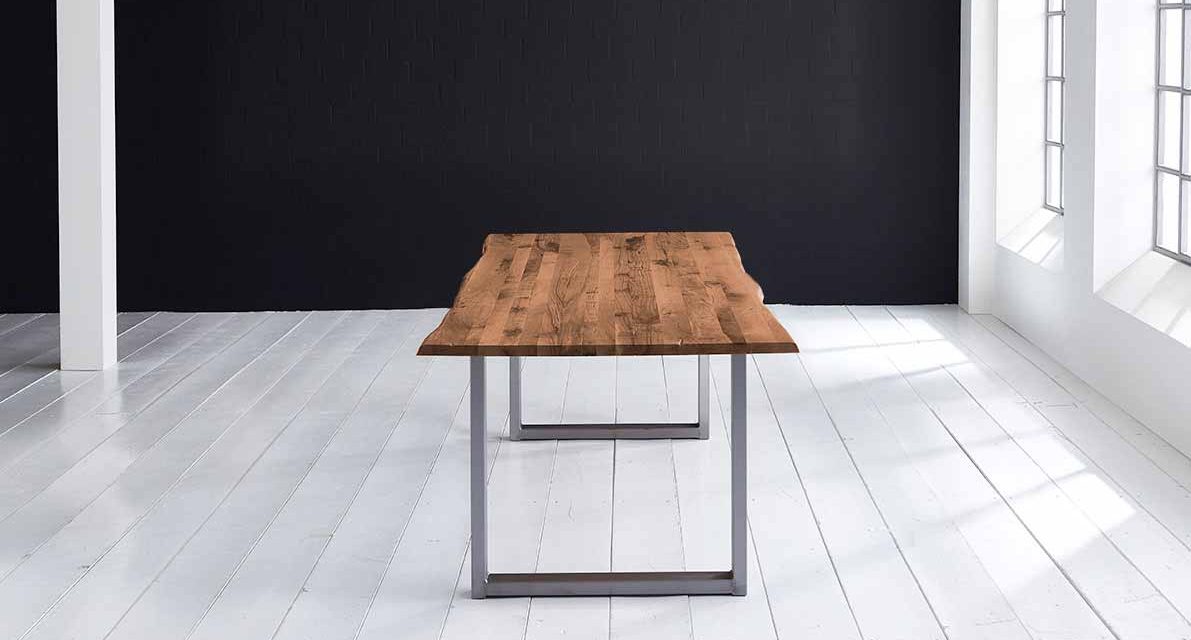 Concept 4 You Plankebord – Barkkant Eg med Manhattan ben, m. udtræk 3 cm 180 x 100 cm 06 = old bassano