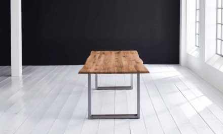 Concept 4 You Plankebord – Barkkant Eg med Manhattan ben, m. udtræk 3 cm 180 x 100 cm 05 = sand