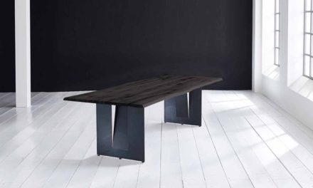 Concept 4 You Plankebord – Barkkant Eg med Steven ben, m. udtræk 3 cm 180 x 100 cm 07 = mocca black