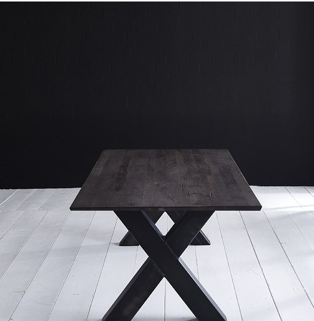 Concept 4 You Plankebord – Schweizerkant med Freja-ben, m. udtræk 6 cm 260 x 100 cm 07 = mocca black