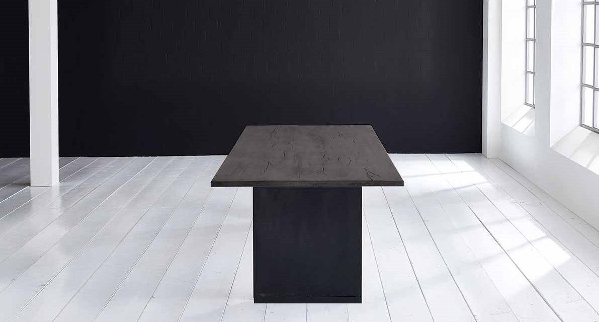 Concept 4 You Plankebord – Lige kant med T-ben, m. udtræk 3 cm 240 x 100 cm 07 = mocca black
