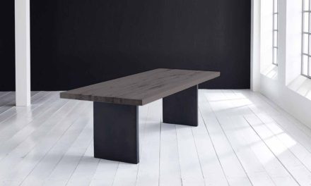 Concept 4 You Plankebord – Lige kant med T-ben, m. udtræk 6 cm 200 x 110 cm 07 = mocca black