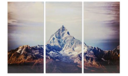 KARE DESIGN Triptychon Himalaya Plakat, Glas