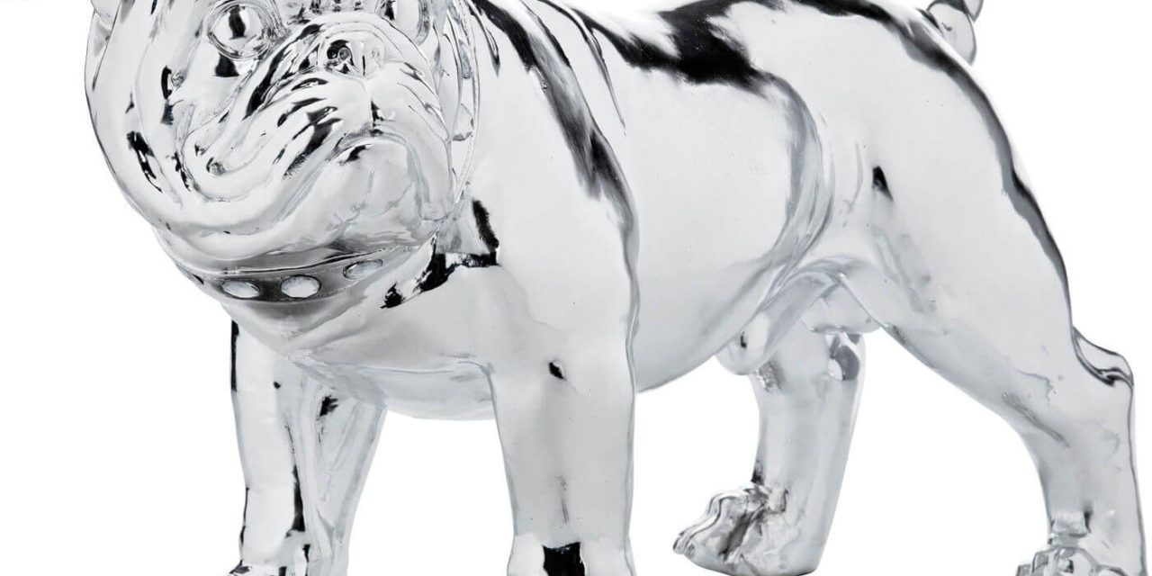 KARE DESIGN Skulptur, Figur Bulldogge Silver Eco