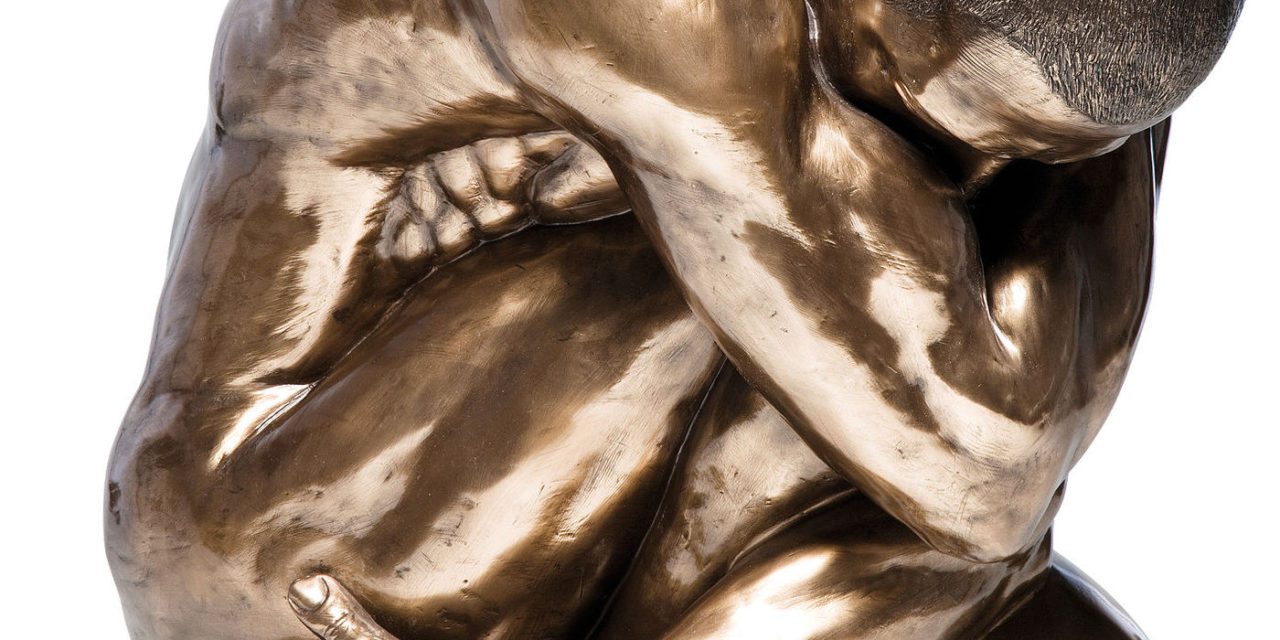 KARE DESIGN Skulptur, Nude Man Hug Bronze