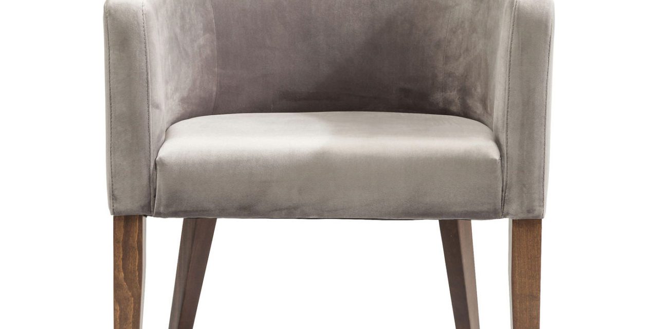 KARE DESIGN Spisebordsstol m. armlæn, Mode Velvet Grey