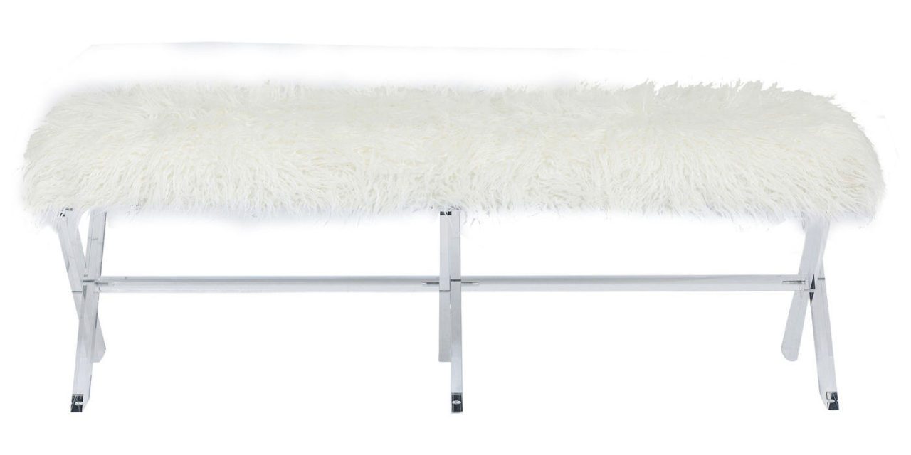 KARE DESIGN Bænk, Visible Fur White