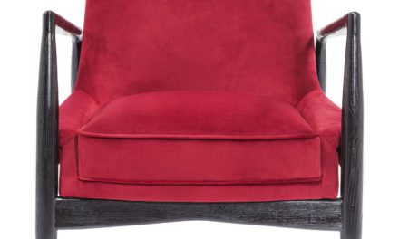 Fabelagtig Blade hvilestol i rød stof fra Kare Design
