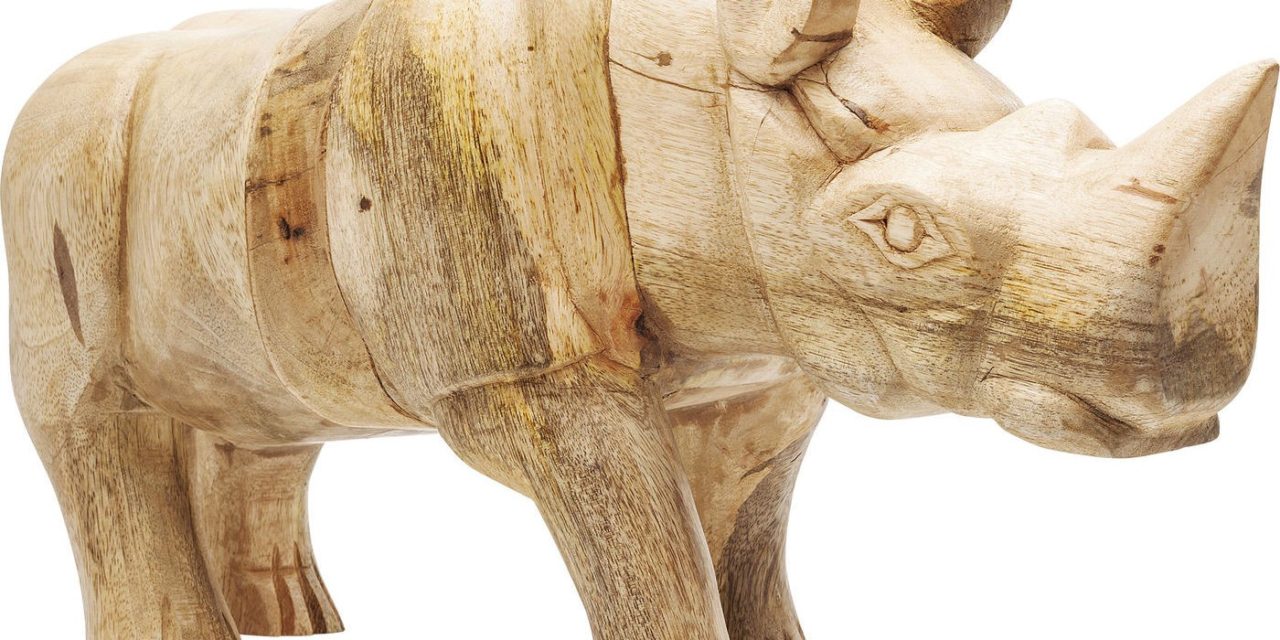 Dekoration Figur Rhino Træ