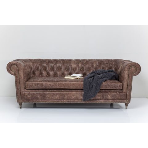 Oxford Vintage Deluxe 3 pers. lædersofa