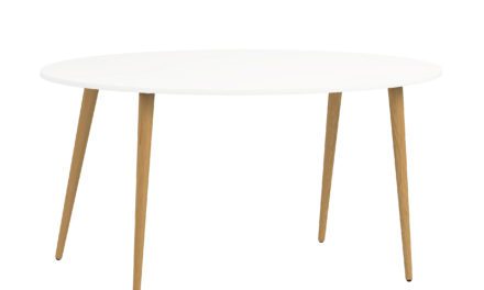 Delta spisebord oval hvid