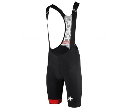 Assos T Equipe Evo – Bibshorts med pude – Mand – Sort/Rød