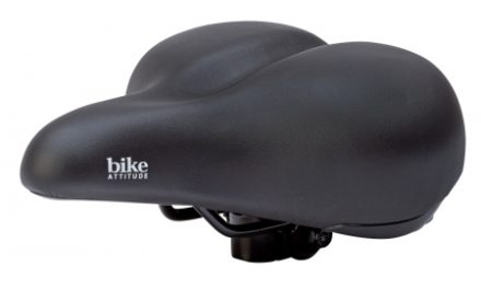 Bike Attitude – Cykelsadel – komfort med elastomer – Unisex D1 base – Sort