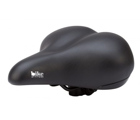 Bike Attitude – Cykelsadel – komfort med elastomer – Unisex D2 base – Sort