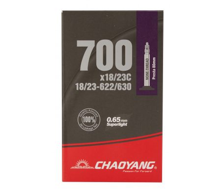 Chaoyang Superlight slange – 700×18-23c – 80mm racerventil