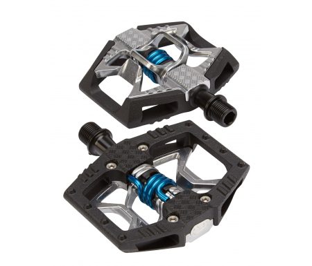 Crankbrothers Double Shot – MTB kombipedal – Grå/sort/blå