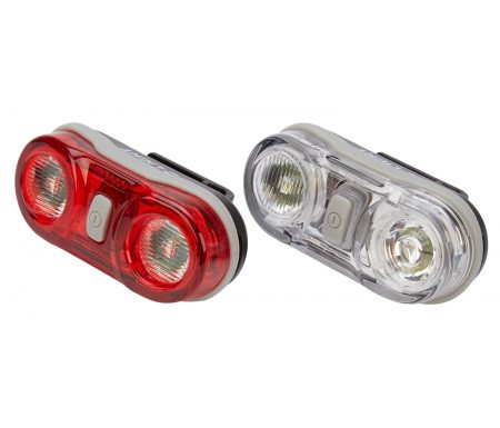 D.Light CG405 – Lygtesæt  med batteri – 2 LED – 3 funktioner – Med klik beslag