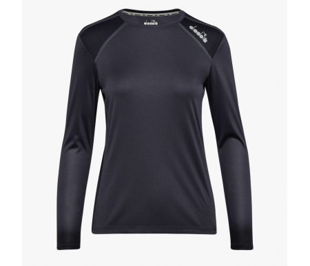 Diadora – L. X-run LS T-shirt – Løbebluse – Dame – Sort