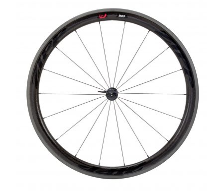 Forhjul Zipp 303 Firecrest carbon clincher med sort logo