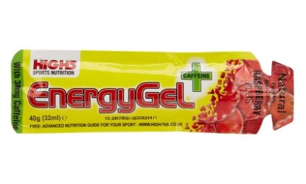 High5 EnergyGel+ –  Hindbær 40 gram – 30mg koffein
