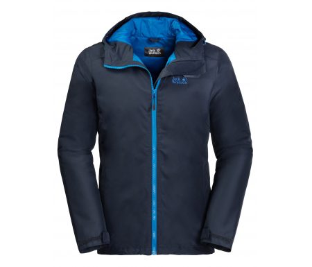 Jack Wolfskin Chilly Morning Men – Vandtæt herrejakke m. for – Blå