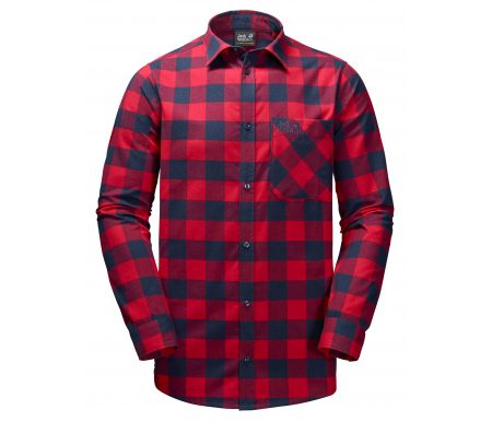 Jack Wolfskin Red River Shirt – Skjorte herre – Tern Rød