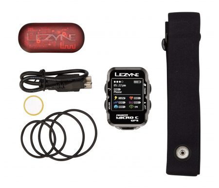 Lezyne Micro Color GPS HR Loaded – Cykelcomputer – Bundle med pulsbælte