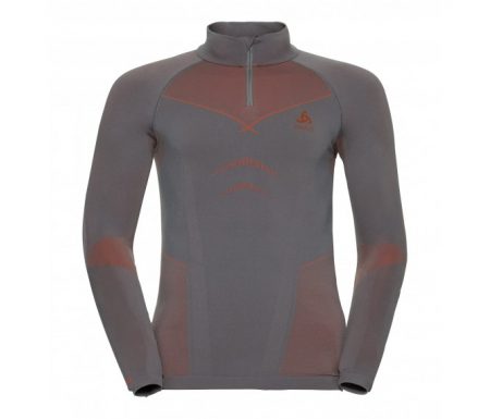 Odlo – Evolution Warm Shirt Turtle Neck – Herre – Grå/Orange