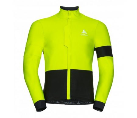 Odlo – Vlaanderen jacket – Cykeljakke – Herre – Neongul/sort