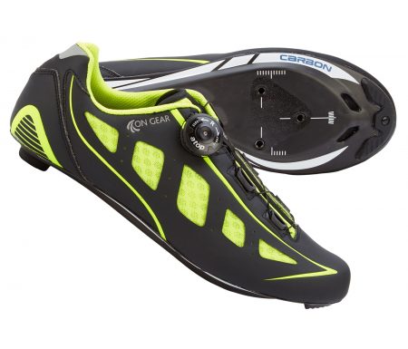 On Gear Cykelsko Carbon Race – Sort/Neongul