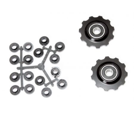 Pulleyhjul 11 tands i aluminium sort med lukkede lejer – Shimano 9 og 10 gear