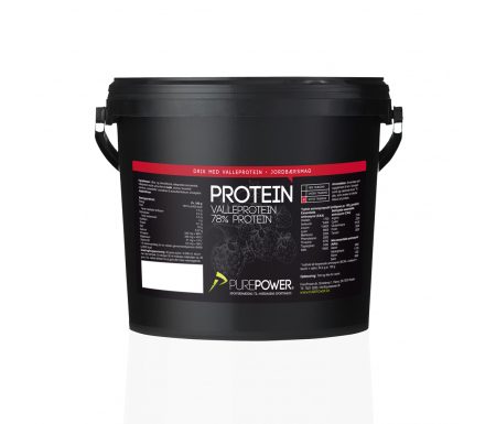 PurePower Proteinpulver -Valleproteindrik – Jordbær 3 kg