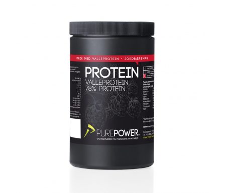 PurePower Proteinpulver – Valleproteindrik – Jordbær 325 gram